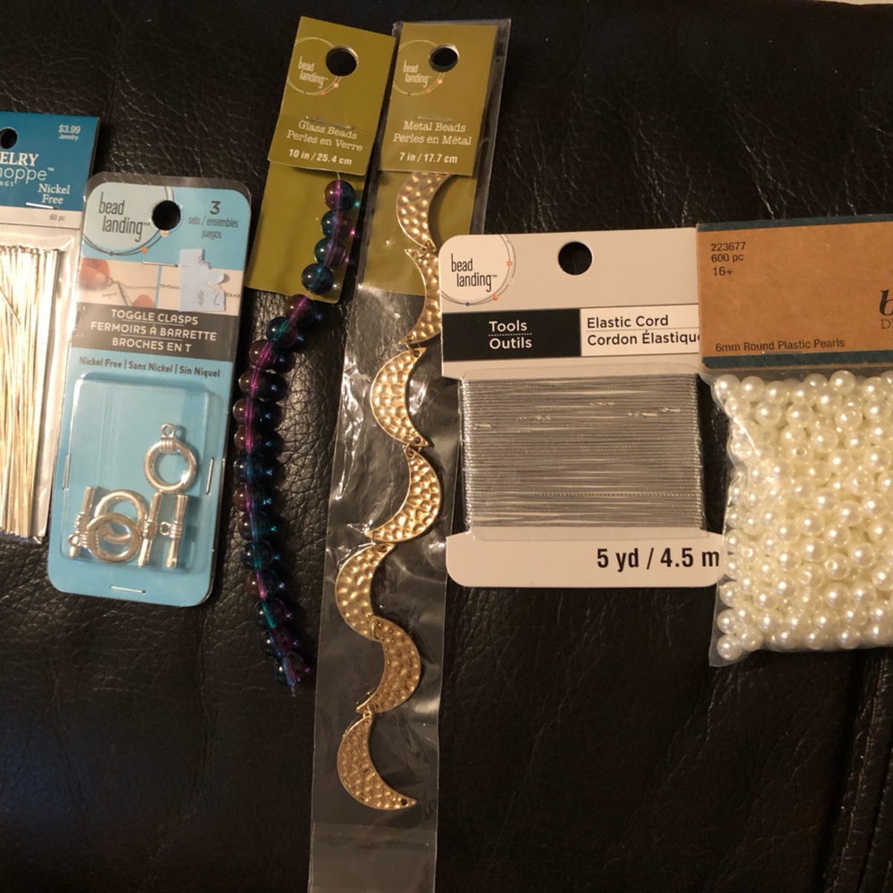jewelry making supplies. 5 items from Bead Landing and one from Jewelry Shoppe.